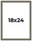 18x24 Silver Wood Picture Frame - UV Acrylic, Foam Board Backing, Hanging Hardware